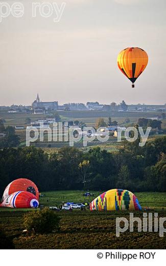 MONTGOLFIERE , ET VIGNOBLE DE MONTAGNE SAINT EMILION, GIRONDE, FRANCE. (33V39229.jpg)