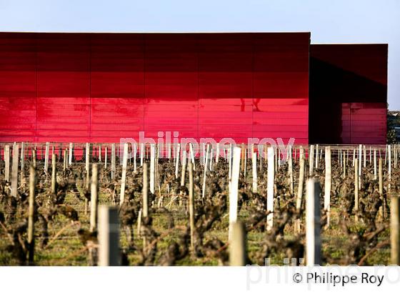 CHAI DU CHATEAU LA DOMINIQUE, JEAN NOUVEL , ARCHITECTE, VIGNOBLES FAYAT,   SAINT EMILION, GIRONDE. (33V41208.jpg)