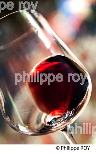 DEGUSTATION, VERRE DE VIN ROUGE, MARGAUX, MEDOC,   VINS DE BORDEAUX. (33V42033-ok.jpg)