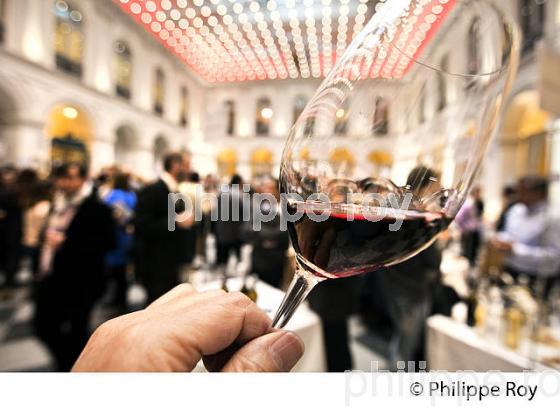 PALAIS DE LA BOURSE, 18 EME SIECLE, DEGUSTATION VINS PRIMEURS,  BORDEAUX, GIRONDE. (33V45340.jpg)