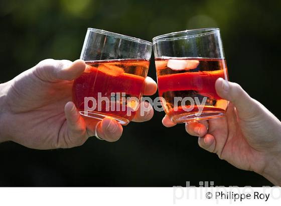 JEUNES,  DEGUSTATION DE  VIN ROSE A LA PISCINE, GIRONDE. (33V46022.jpg)