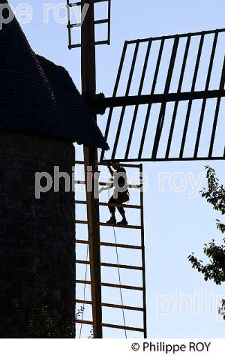 ENTRETIEN DES AILES DU MOULIN DE CALON, MONTAGNE-SAINT-EMILION, GIRONDE. (33V46307.jpg)