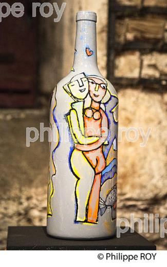 EXPOSITION DU PEINTRE FLICKINGER, CHAI DU CHATEAU GRAVAS, VIN AOC  BARSAC SAUTERNES , BARSAC,  GIRONDE. (33V48124.jpg)