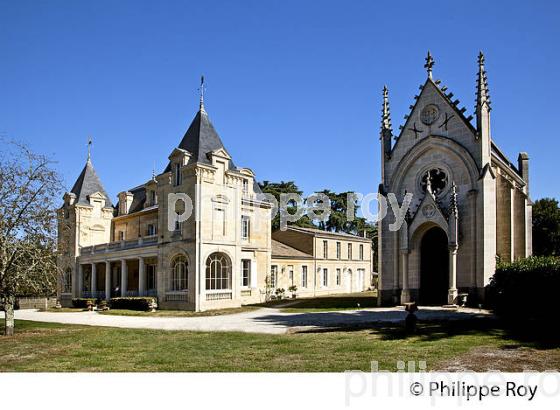 CHATEAU DE LEOGNAN, AOC GRAVES PESSAC-LEOGNAN, RESTAURANT LE MANEGE, LEOGNAN, GIRONDE. (33V48521.jpg)
