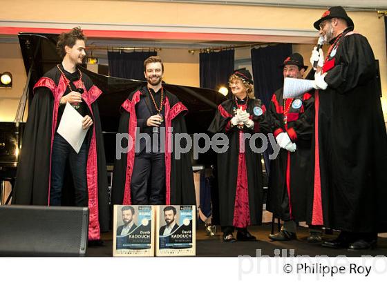 INTRONISATION, PIANISTE DAVIS KADOUCH, ET TUBISTE THOMAS LELEU, CONNETABLIE DE GUYENNE,  BOURG-SUR-GIRONDE, LE 9 NOVEMBRE 2018. (33V48819.jpg)