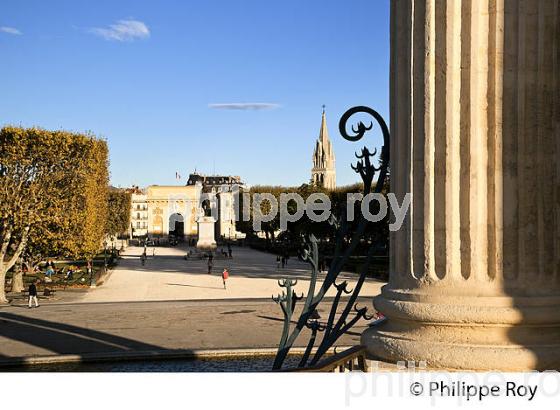 PLACE DU PEYROU , VIEUX MONTPELLIER, LANGUEDOC-ROUSSILLON. (34F00228.jpg)