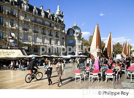 PLACE DE LA COMEDIE, VIEUX MONTPELLIER, LANGUEDOC-ROUSSILLON. (34F00315.jpg)