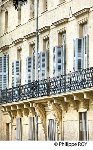 HOTEL DE BELLEVAL, PLACE DE LA CANOURGUE,  MONTPELLIER COEUR DE VILLE , HERAULT, LANGUEDOC. (34F01330.jpg)