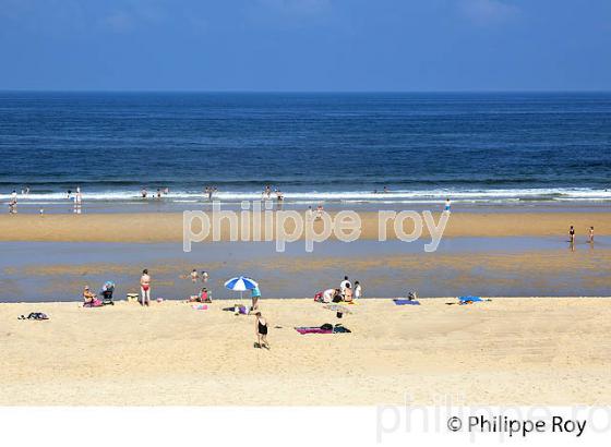 PLAGE DE MIMIZAN, COTE D' ARGENT, LANDES, AQUITAINE. (40F01235.jpg)