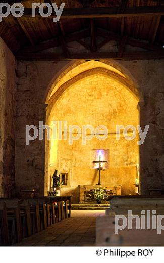 EGLISE SAINT MICHEL DU VIEUX LUGO, CHEMIN DE SAINT JACQUES, HAUTE LANDE, LANDES DE GASCOGNE, AQUITAINE. (40F02604.jpg)