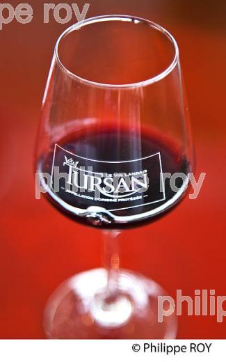 VERRE DE  VIN  ROUGE DE TURSAN, LE VIN LANDAIS, SUD-OUEST. (40F03501.jpg)