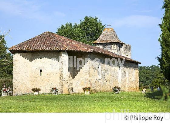 EGLISE ROMANE DE NOTRE DAME DES CYCLISTES, LABASTIDE D' ARMAGNAC, LANDES. (40F03624.jpg)