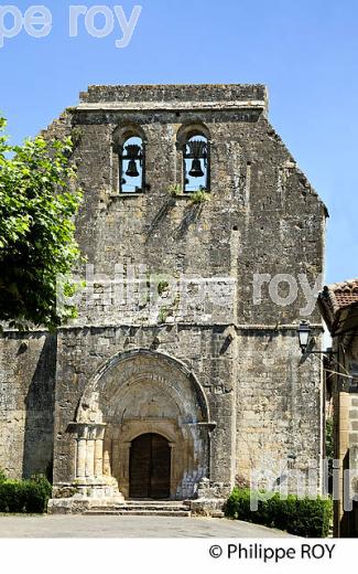 PORTAIL, EGLISE ROMANE DE PIMBO, CHEMIN DE SAINT-JACQUES,  TURSAN, LANDES. (40F03807.jpg)