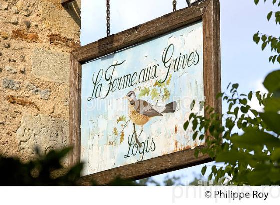 RESTAURANT LE FERME AUX GRIVES, MAISON GUERARD, VILLAGE  D' EUGENIE-LES-BAINS, LANDES. (40F03837.jpg)