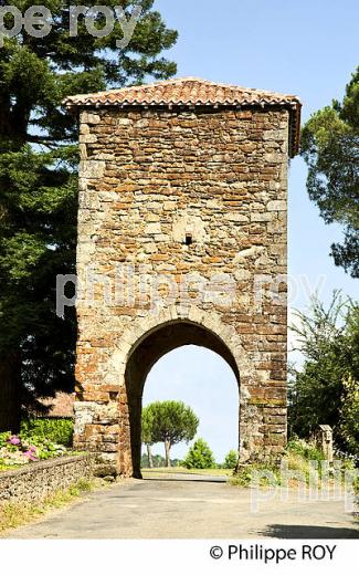 LA PORTE  MAUBOURGUET, VILLAGE  DE SAINT-LOUBOUER, TURSAN, LANDES. (40F03905.jpg)