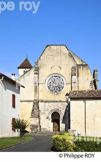 EGLISE DE L' ABBAYE SAINT-JEAN DE SORDE , VILLAGE  DE SORDE L' ABBAYE,  PAYS D'ORTHE, LANDES. (40F04703.jpg)