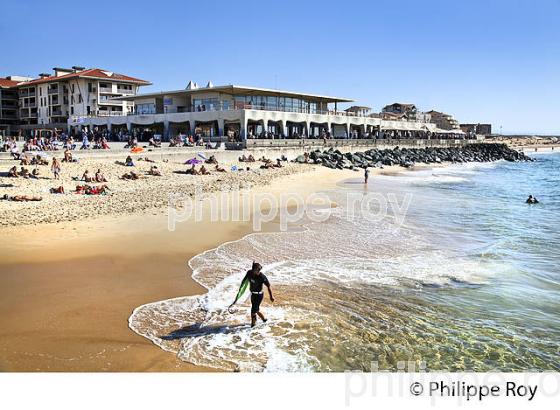 LE CASINO, PLAGE CENTRALE, FRONT DE MER, STATION BALNEAIRE DE CAPBRETON, COTE D' ARGENT, LANDES. (40F07306.jpg)