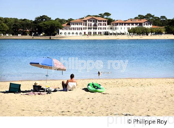 PLAGE DES CHENES LIEGES, LAC  D' HOSSEGOR,  STATION BALNEAIRE DE HOSSEGOR, COTE D' ARGENT, LANDES (40F07838.jpg)