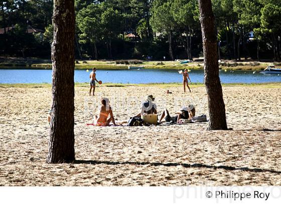 PLAGE DU REY, LAC  D' HOSSEGOR,  STATION BALNEAIRE DE HOSSEGOR, COTE D' ARGENT, LANDES. (40F07905.jpg)