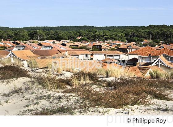 FRONT DE MER,  BISCARROSSE PLAGE, COTE ATLANTIQUE,  LANDES. (40F08130.jpg)