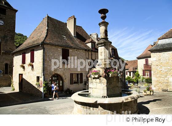 VILLAGE D' AUTOIRE, HAUTE VALLEE DE LA DORDOGNE, CAUSSE DU HAUT QUERCY, LOT. (46F00412.jpg)