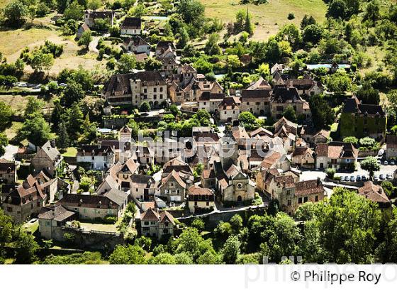 LE  VILLAGE D' AUTOIRE,   ET LE  CIRQUE D' AUTOIRE, CAUSSE DU HAUT QUERCY, LOT. (46F00440.jpg)