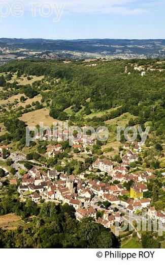LE  VILLAGE D' AUTOIRE,   ET LE  CIRQUE D' AUTOIRE, CAUSSE DU HAUT QUERCY, LOT. (46F00506.jpg)
