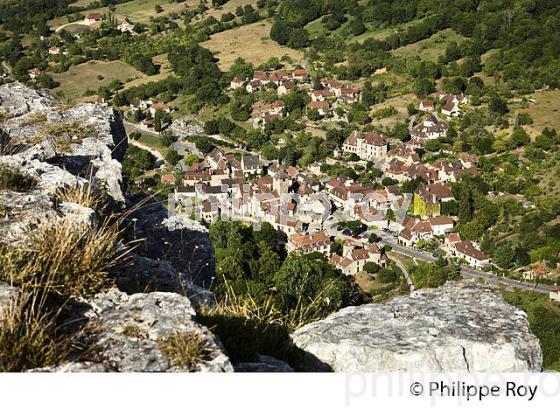 LE  VILLAGE D' AUTOIRE,   ET LE  CIRQUE D' AUTOIRE, CAUSSE DU HAUT QUERCY, LOT. (46F00510.jpg)