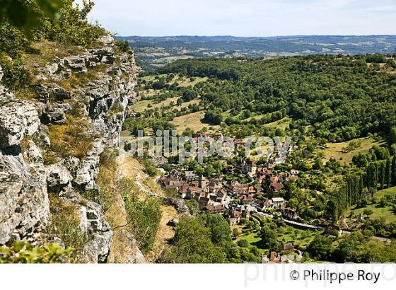 LE  VILLAGE D' AUTOIRE,   ET LE  CIRQUE D' AUTOIRE, CAUSSE DU HAUT QUERCY, LOT. (46F00511.jpg)