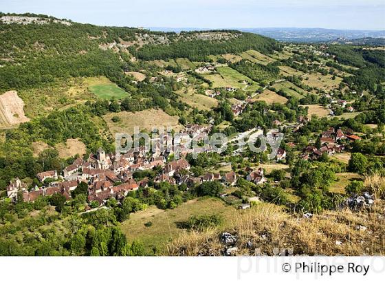 LE  VILLAGE D' AUTOIRE,   ET LE  CIRQUE D' AUTOIRE, CAUSSE DU HAUT QUERCY, LOT. (46F00515.jpg)