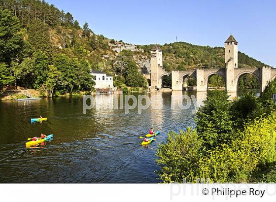 PONT VALENTRE,  VIEILLE VILLE DE CAHORS VALLEE DU LOT, QUERCY, LOT. (46F00924.jpg)