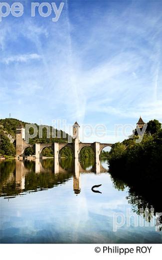 PONT VALENTRE,  VIEILLE VILLE DE CAHORS VALLEE DU LOT, QUERCY, LOT. (46F00930.jpg)