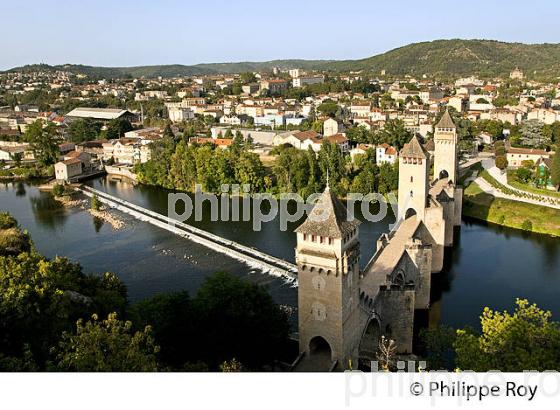 PONT VALENTRE,  VIEILLE VILLE DE CAHORS VALLEE DU LOT, QUERCY, LOT. (46F01012.jpg)