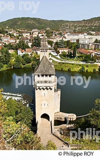 PONT VALENTRE,  VIEILLE VILLE DE CAHORS VALLEE DU LOT, QUERCY, LOT. (46F01014.jpg)