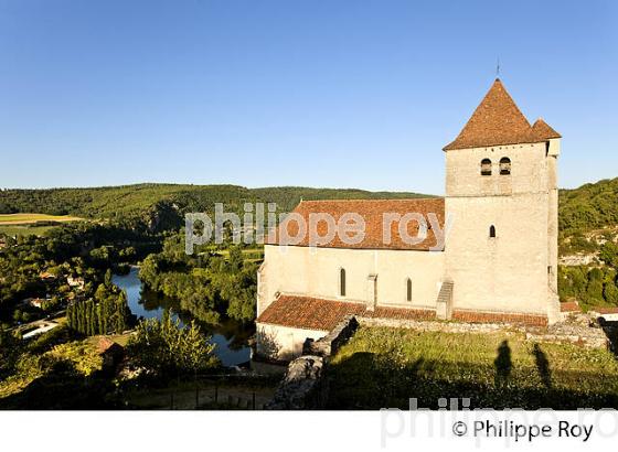 VILLAGE PERCHE ET  FORTIFIE DE SAINT-CIRQ-LAPOPIE, VALLEE DU LOT, QUERCY. (46F01216.jpg)