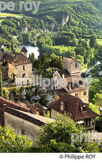 VILLAGE PERCHE ET  FORTIFIE DE SAINT-CIRQ-LAPOPIE, VALLEE DU LOT, QUERCY. (46F01303.jpg)