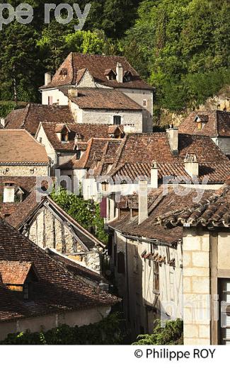 VILLAGE PERCHE ET  FORTIFIE DE SAINT-CIRQ-LAPOPIE, VALLEE DU LOT, QUERCY. (46F01304.jpg)