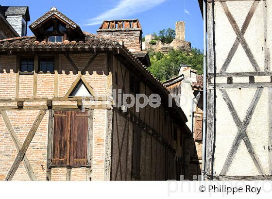 VILLAGE FORTIFIE DE SAINT-CEREE, VALLEE DE LA BAVE, QUERCY, LOT. (46F01402.jpg)