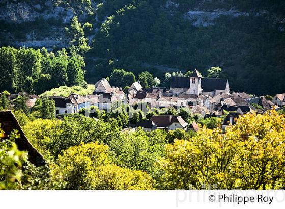 VILLAGE DE MARCILHAC SUR CELE , VALLEE DU CELE, QUERCY, LOT. (46F01431.jpg)