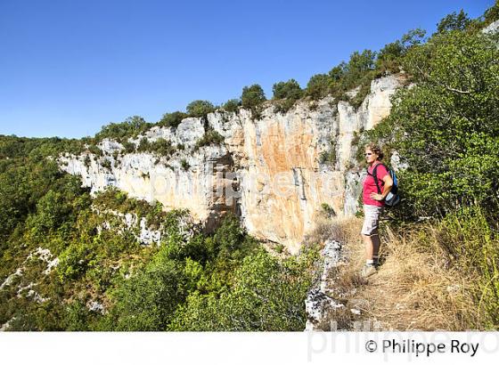 RANDONNEE SUR LE CAUSSE, VALLEE DU CELE ,  VILLAGE DE MARCILHAC SUR CELE ,  QUERCY, LOT. (46F01504.jpg)