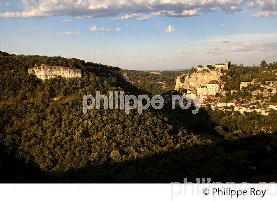 LE VILLAGE PERCHE  DE ROCAMADOUR, CAUSSE DE GRAMAT,  HAUT QUERCY, LOT. (46F01732.jpg)