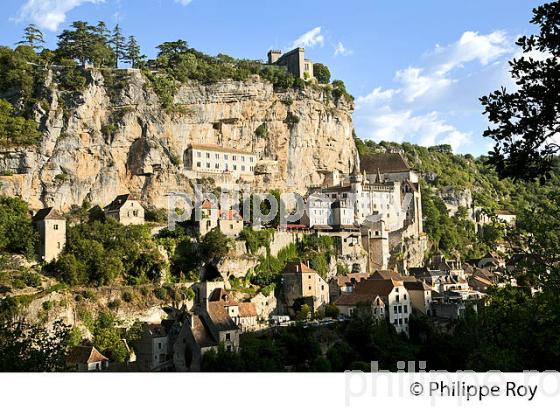 LE VILLAGE PERCHE  DE ROCAMADOUR, CAUSSE DE GRAMAT,  HAUT QUERCY, LOT. (46F01803.jpg)