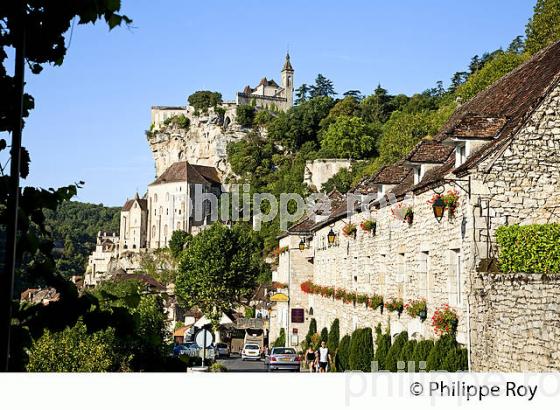 LE VILLAGE PERCHE  DE ROCAMADOUR, CAUSSE DE GRAMAT,  HAUT QUERCY, LOT. (46F01808.jpg)