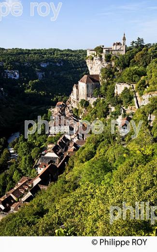 LE VILLAGE PERCHE  DE ROCAMADOUR, CAUSSE DE GRAMAT,  HAUT QUERCY, LOT. (46F01813.jpg)