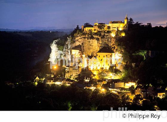 LE VILLAGE PERCHE  DE ROCAMADOUR, CAUSSE DE GRAMAT,  HAUT QUERCY, LOT. (46F01827.jpg)