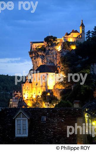 LE VILLAGE PERCHE  DE ROCAMADOUR, CAUSSE DE GRAMAT,  HAUT QUERCY, LOT. (46F01829.jpg)