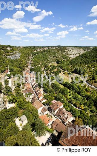 LE VILLAGE PERCHE  DE ROCAMADOUR, CAUSSE DE GRAMAT,  HAUT QUERCY, LOT. (46F01915.jpg)