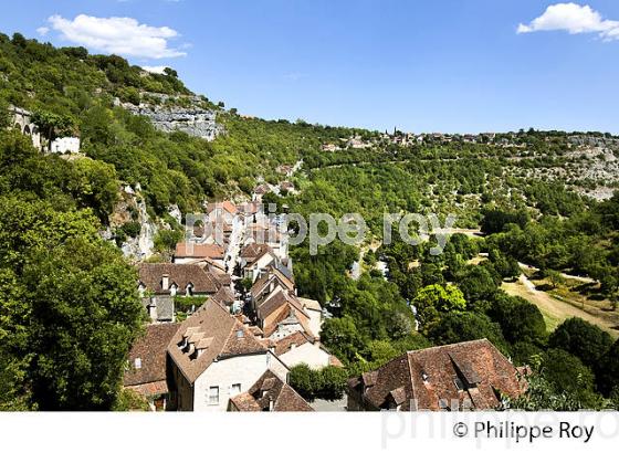 LE VILLAGE PERCHE  DE ROCAMADOUR, CAUSSE DE GRAMAT,  HAUT QUERCY, LOT. (46F01916.jpg)