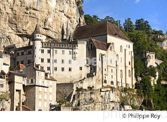 CITE SAINTE, VILLAGE PERCHE  DE ROCAMADOUR, CAUSSE DE GRAMAT,  HAUT QUERCY, LOT. (46F02027.jpg)