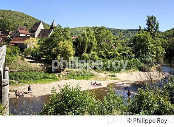 PRIEURE NOTRE DAME, VILLAGE DE ESPAGNAC-SAINTE-EULALIE, VALLEE DU CELE, QUERCY, LOT. (46F02327.jpg)